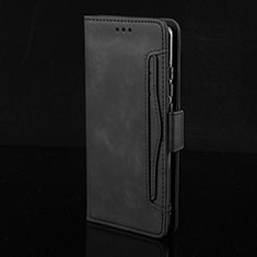 Leather Case Stands Flip Cover Holder BY2 for Xiaomi Redmi 10A 4G Black