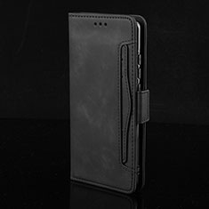 Leather Case Stands Flip Cover Holder BY2 for Xiaomi Redmi 10X Pro 5G Black
