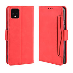 Leather Case Stands Flip Cover Holder BY3 for Google Pixel 4 XL Red