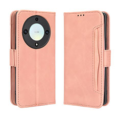 Leather Case Stands Flip Cover Holder BY3 for Huawei Honor Magic5 Lite 5G Pink