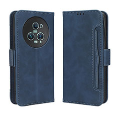 Leather Case Stands Flip Cover Holder BY3 for Huawei Honor Magic5 Pro 5G Blue