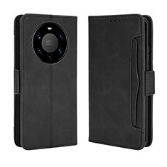 Leather Case Stands Flip Cover Holder BY3 for Huawei Mate 40 Pro+ Plus Black