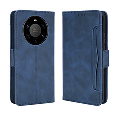 Leather Case Stands Flip Cover Holder BY3 for Huawei Mate 40 Pro+ Plus Blue