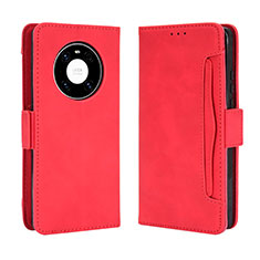 Leather Case Stands Flip Cover Holder BY3 for Huawei Mate 40 Red