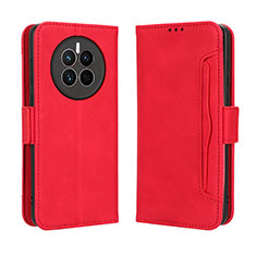 Leather Case Stands Flip Cover Holder BY3 for Huawei Mate 50 Red