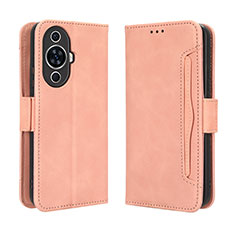 Leather Case Stands Flip Cover Holder BY3 for Huawei Nova 11 Pink