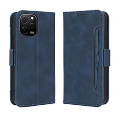 Leather Case Stands Flip Cover Holder BY3 for Huawei Nova Y61 Blue