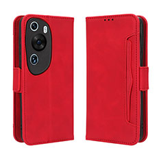 Leather Case Stands Flip Cover Holder BY3 for Huawei P60 Art Red