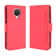 Leather Case Stands Flip Cover Holder BY3 for Nokia 6.3 Red