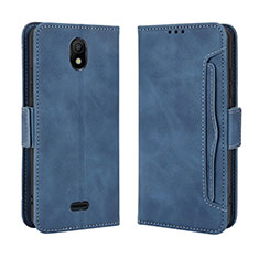 Leather Case Stands Flip Cover Holder BY3 for Nokia C100 Blue