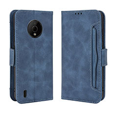 Leather Case Stands Flip Cover Holder BY3 for Nokia C200 Blue