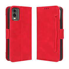 Leather Case Stands Flip Cover Holder BY3 for Nokia C210 Red
