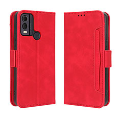 Leather Case Stands Flip Cover Holder BY3 for Nokia C22 Red