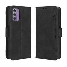 Leather Case Stands Flip Cover Holder BY3 for Nokia C300 Black
