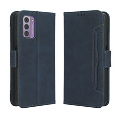 Leather Case Stands Flip Cover Holder BY3 for Nokia C300 Blue