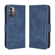Leather Case Stands Flip Cover Holder BY3 for Nokia G11 Blue
