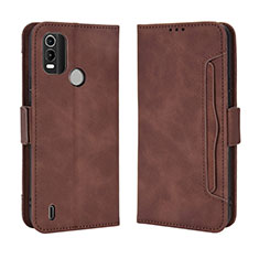 Leather Case Stands Flip Cover Holder BY3 for Nokia G11 Plus Brown