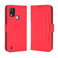 Leather Case Stands Flip Cover Holder BY3 for Nokia G11 Plus Red