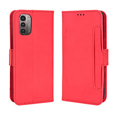 Leather Case Stands Flip Cover Holder BY3 for Nokia G11 Red