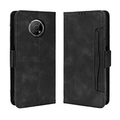 Leather Case Stands Flip Cover Holder BY3 for Nokia G300 5G Black