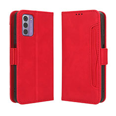 Leather Case Stands Flip Cover Holder BY3 for Nokia G310 5G Red