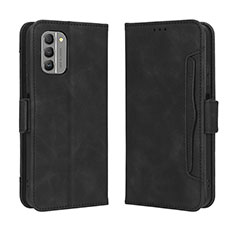 Leather Case Stands Flip Cover Holder BY3 for Nokia G400 5G Black