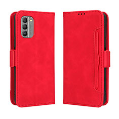 Leather Case Stands Flip Cover Holder BY3 for Nokia G400 5G Red