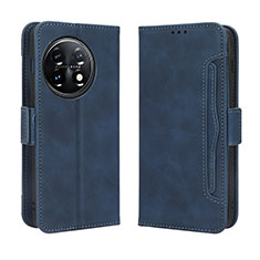 Leather Case Stands Flip Cover Holder BY3 for OnePlus 11R 5G Blue