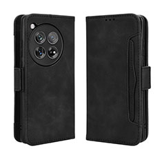 Leather Case Stands Flip Cover Holder BY3 for OnePlus Ace 3 5G Black