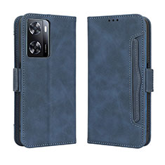 Leather Case Stands Flip Cover Holder BY3 for OnePlus Nord N20 SE Blue