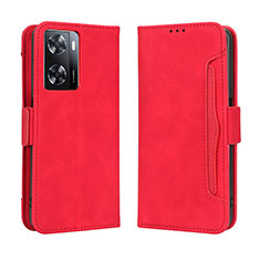 Leather Case Stands Flip Cover Holder BY3 for OnePlus Nord N20 SE Red