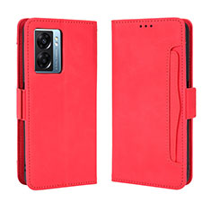 Leather Case Stands Flip Cover Holder BY3 for OnePlus Nord N300 5G Red