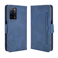 Leather Case Stands Flip Cover Holder BY3 for Oppo A53s 5G Blue