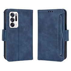 Leather Case Stands Flip Cover Holder BY3 for Oppo Find N 5G Blue