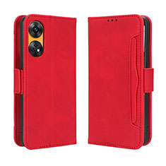 Leather Case Stands Flip Cover Holder BY3 for Oppo Reno8 T 4G Red