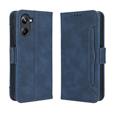 Leather Case Stands Flip Cover Holder BY3 for Realme 10 4G Blue