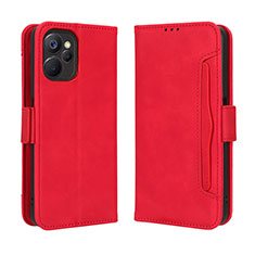Leather Case Stands Flip Cover Holder BY3 for Realme 10 5G Red