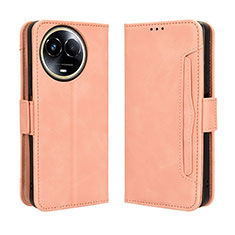 Leather Case Stands Flip Cover Holder BY3 for Realme 11 5G Pink