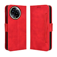 Leather Case Stands Flip Cover Holder BY3 for Realme 11 5G Red