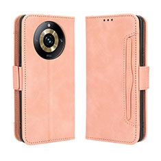 Leather Case Stands Flip Cover Holder BY3 for Realme 11 Pro+ Plus 5G Pink