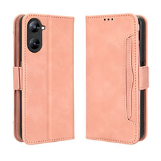 Leather Case Stands Flip Cover Holder BY3 for Realme V30 5G Pink