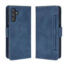 Leather Case Stands Flip Cover Holder BY3 for Samsung Galaxy A04s Blue