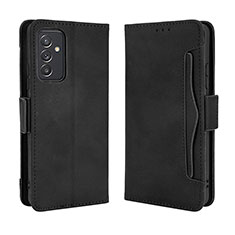 Leather Case Stands Flip Cover Holder BY3 for Samsung Galaxy A05s Black