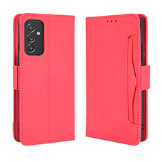 Leather Case Stands Flip Cover Holder BY3 for Samsung Galaxy A05s Red