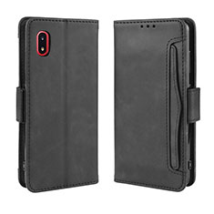 Leather Case Stands Flip Cover Holder BY3 for Samsung Galaxy A20 SC-02M SCV46 Black