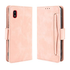 Leather Case Stands Flip Cover Holder BY3 for Samsung Galaxy A20 SC-02M SCV46 Pink