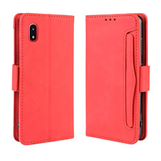 Leather Case Stands Flip Cover Holder BY3 for Samsung Galaxy A21 SC-42A Red