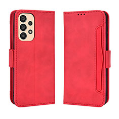 Leather Case Stands Flip Cover Holder BY3 for Samsung Galaxy A23 4G Red