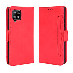 Leather Case Stands Flip Cover Holder BY3 for Samsung Galaxy A42 5G Red