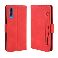 Leather Case Stands Flip Cover Holder BY3 for Samsung Galaxy A50 Red